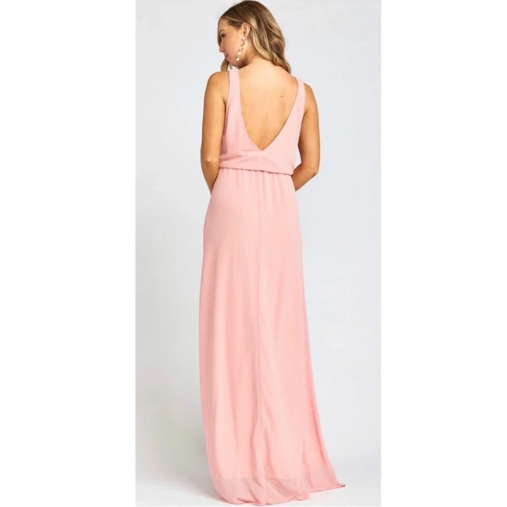 SHOW ME YOUR MUMU PINK V-NECK MAXI DRESS - Picture 7 of 9